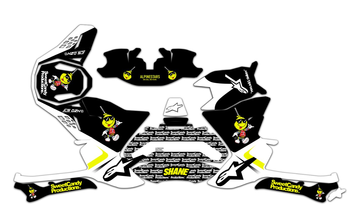 dirt bike helmet stickers Custom Helmet Wrap for Motorcross Racing Helmets Alpinestars SM-10 Ser – csdzn