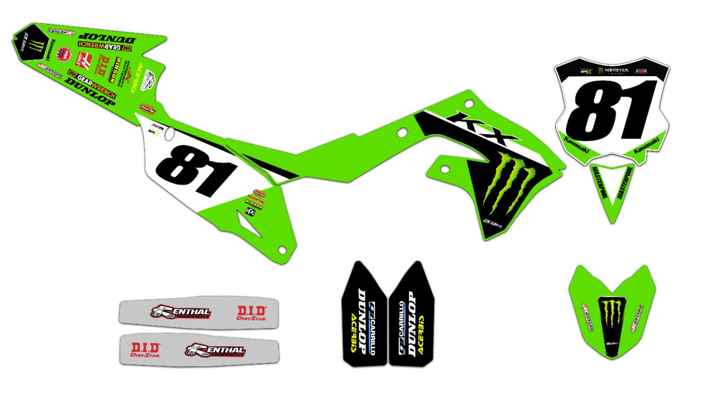 kawasaki series 1 dirt bike graphics kit, kawasaki series 1 graphics kit by csdzn, kawasaki series 1 graphics kit, series 1 graphics kit for kawasaki