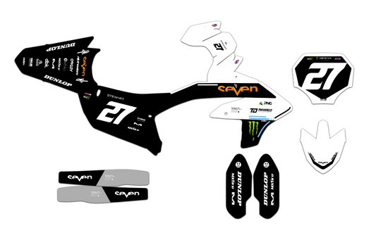 Customizable Yamaha Seven Edition 2 Dirt Bike Graphics Kit for Big Bikes and Little Bikes