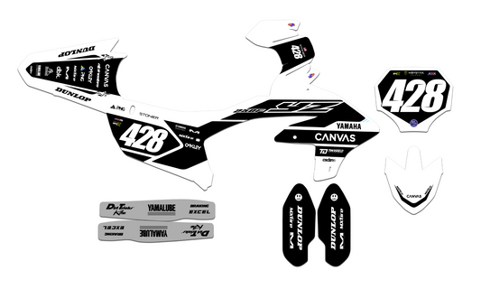 Customizable Yamaha Series 1 Dirt Bike Graphics Kit for Big Bikes and Little Bikes