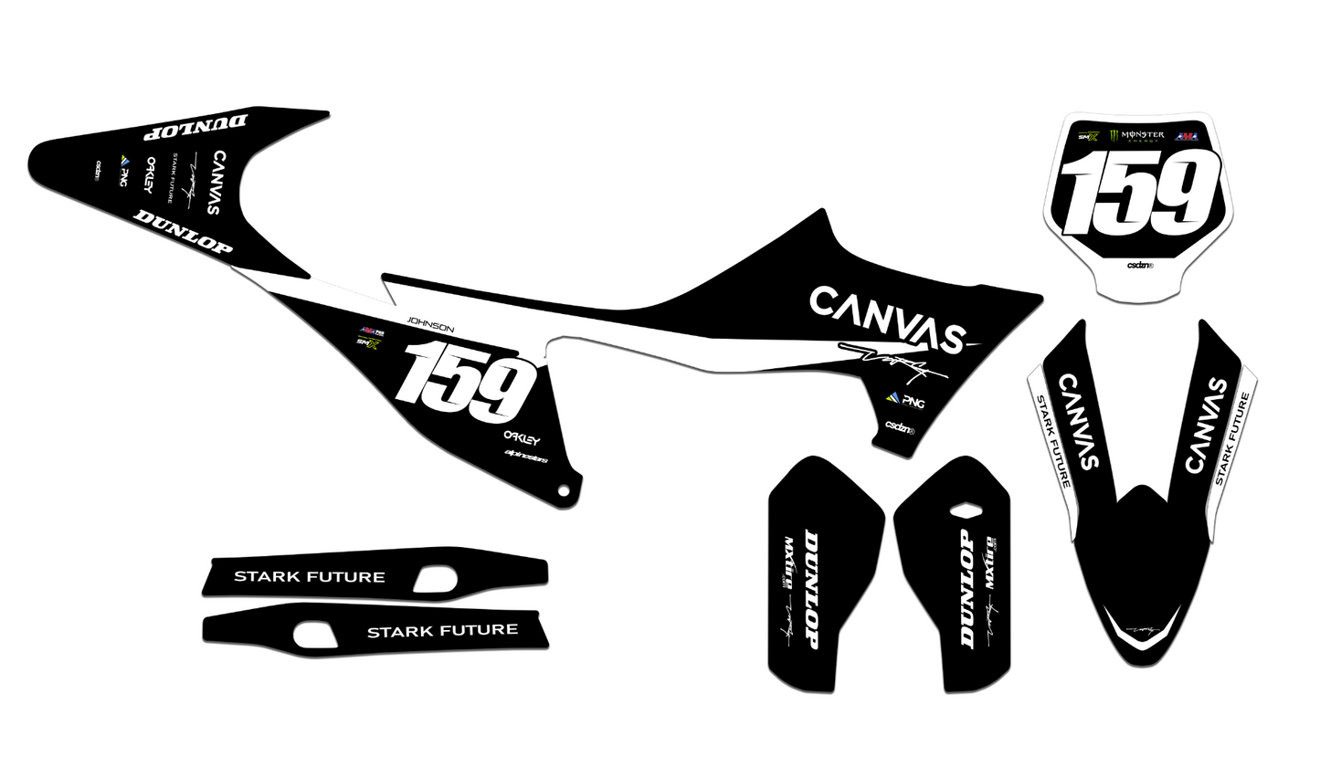 Customizable Stark Varg Series 5 Dirt Bike Graphics Kit for Big Bikes and Little Bikes