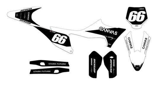 Customizable Stark Varg Series 1 Dirt Bike Graphics Kit for Big Bikes and Little Bikes