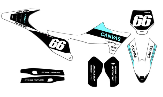 Customizable Stark Varg Series 2 Dirt Bike Graphics Kit for Big Bikes and Little Bikes