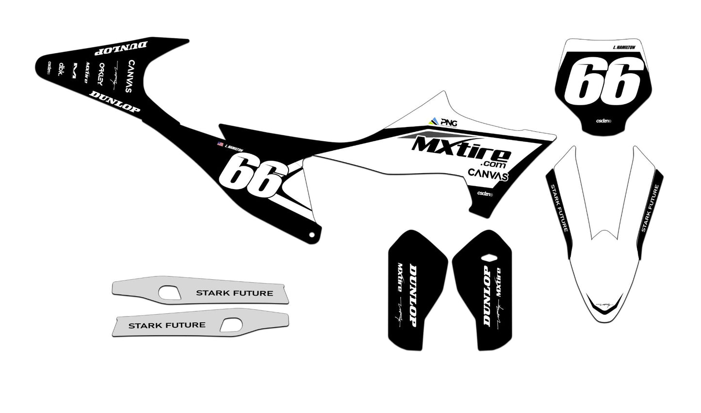 Customizable Stark Varg Series 3 Dirt Bike Graphics Kit for Big Bikes and Little Bikes