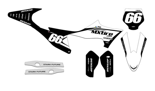 Customizable Stark Varg Series 3 Dirt Bike Graphics Kit for Big Bikes and Little Bikes