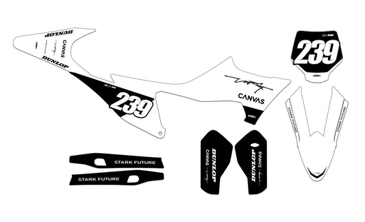 Customizable Stark Varg Plain Jane Dirt Bike Graphics Kit for Big Bikes and Little Bikes