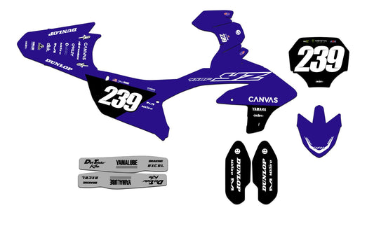 Customizable Yamaha Plain Jane Dirt Bike Graphics Kit for Big Bikes and Little Bikes